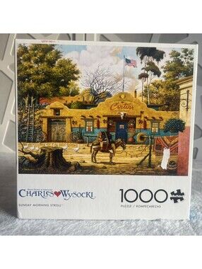 Buffalo Games Charles Wysocki Sunday Morning Stroll 1000 Pc Puzzle CLASSIC